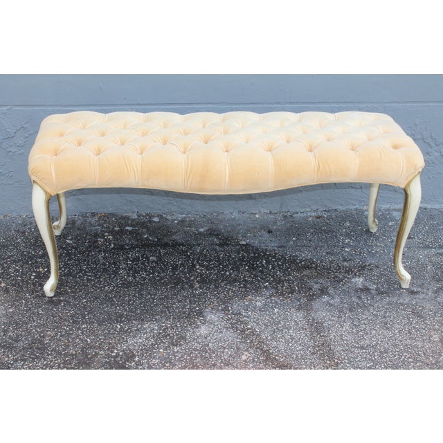 MidCentury French Style Tufted Bench Chairish