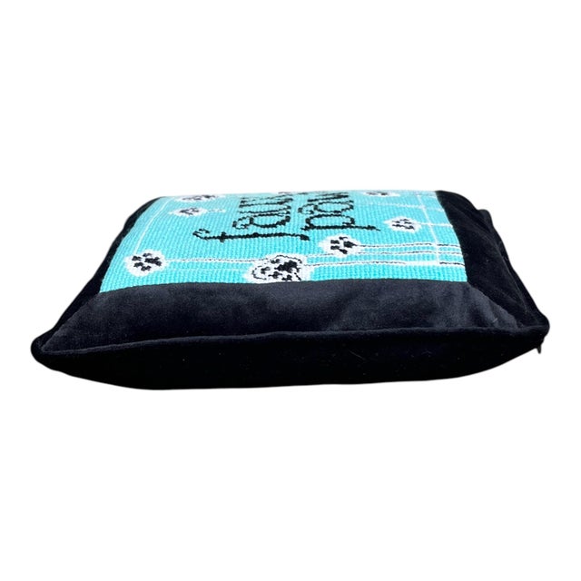 Oopsy! Pillow has some fun with the oft-quoted Parisian phrase. We've sprinkled it with some faux paw flowers! Design is...
