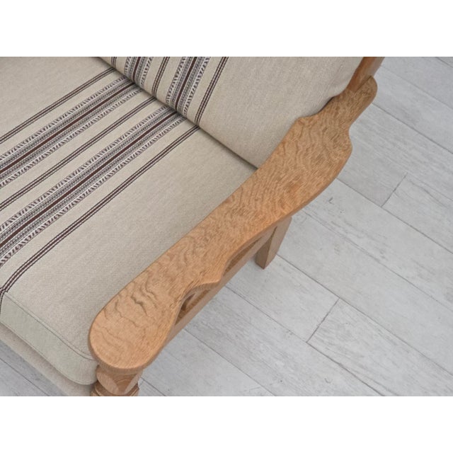 Vintage Danish Armchair in Furniture Wool and Oak, 1970s For Sale - Image 14 of 18