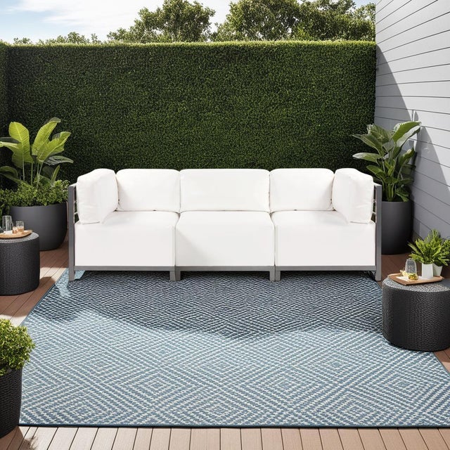 Textile Axis 3pc Sectional Atlantis White Titanium Frame For Sale - Image 7 of 9