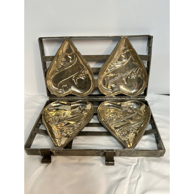 Late 20th Century Late 20th Century Metal Double Hinged Large Heart Chocolate Mold For Sale - Image 5 of 7