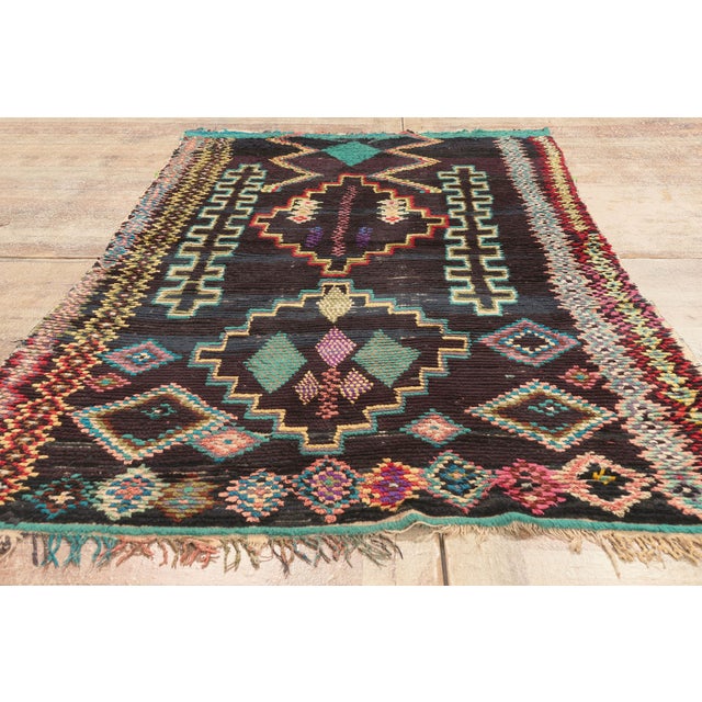 Vintage Azilal Moroccan Rug, 04'00 X 07'01 For Sale - Image 9 of 10