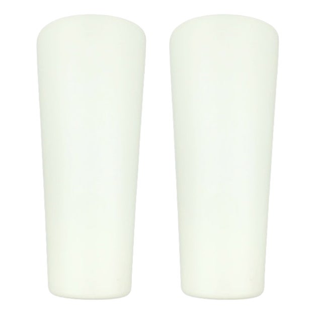 Large Mid-Century Modern Opaline Glass Wall Lamps by Wilhelm Wagenfeld for Peill & Putzler, Germany, 1950s, Set of 2 For Sale