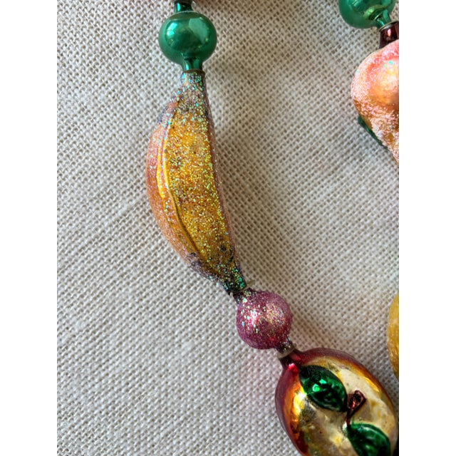Glass Christopher Radko Della Robbia Style Frosted Fruit Garland 36" For Sale - Image 7 of 11