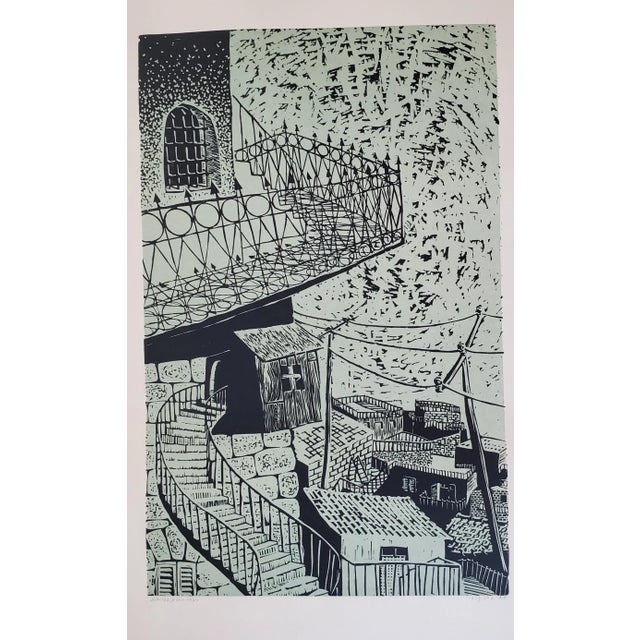 1970s Arieh Kimhi Print Linocut Block Print Artists Proof For Sale - Image 4 of 12