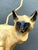 Mid 20th Century Vintage Glazed Ceramic Siamese Cat Lamp For Sale - Image 5 of 12
