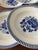 Charming set of antique soup plates from the Lunéville factory, Évian pattern, recognizable by its elegant blue floral...