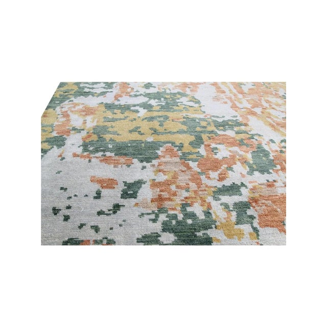 Textile Handwoven Modern Oushak Area Rug 9x12 For Sale - Image 7 of 8