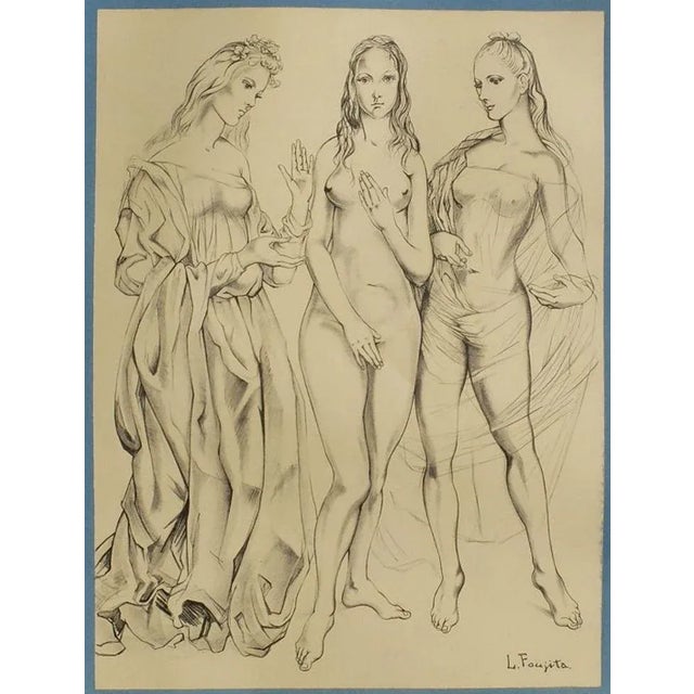 1960 Foujita Galliera Museum Poster For Sale