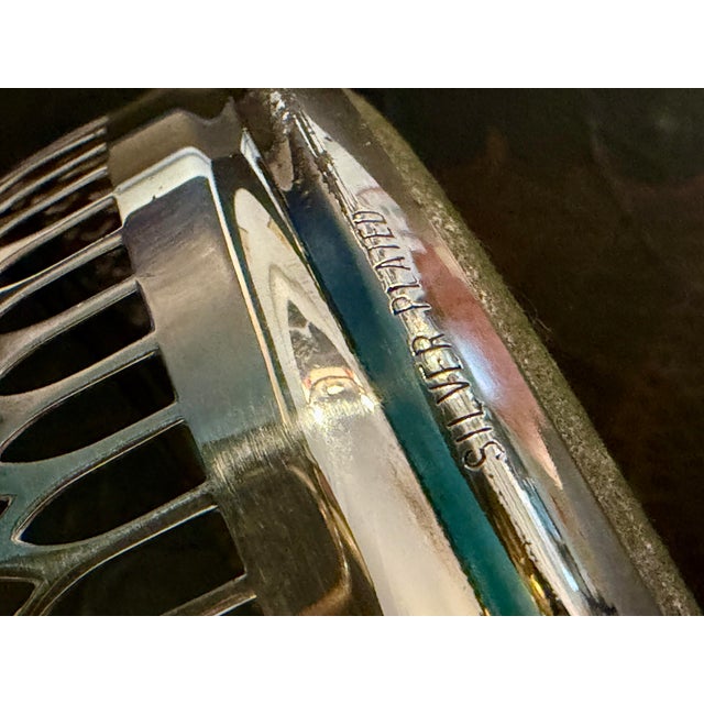 Vintage Silver Plate Bullseye Wine Coaster With Gallery Edge For Sale - Image 11 of 12