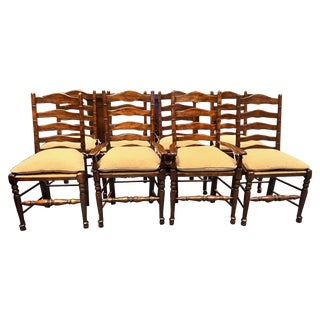 Attributed Theodore Alexander Castle Bromwich Ladderback Dining Chairs For Sale