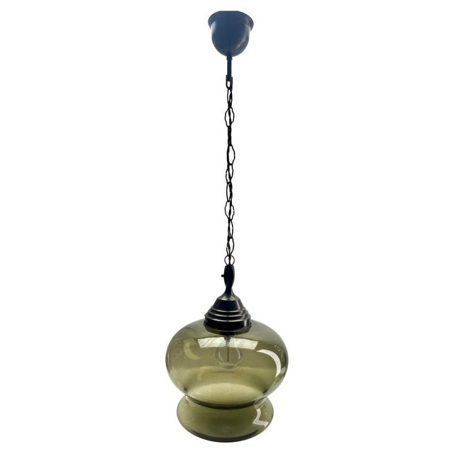 Art Nouveau Opaline Ceiling Lamp from Massive Belgium, 1930s For Sale - Image 14 of 14