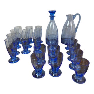 Vintage Glasses, 1930s, Set of 22 For Sale