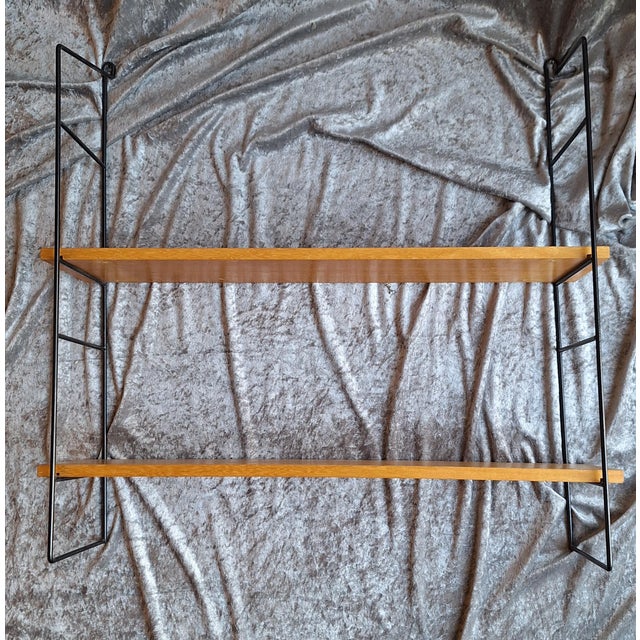 Wood Flat String Shelf in Elm by Kajsa and Nils Nisse Strinning, 1960s For Sale - Image 7 of 7