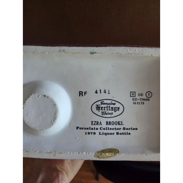 1970s Ezra Brooks 101 Empty Snowy Owl Decanter 1979 W Box & Paperwork For Sale - Image 5 of 5
