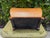 Chocolate Vintage 13” Leather Decorative Box With Gilt Tooling For Sale - Image 8 of 12