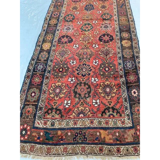 1910's Antique Persian Bijar , 4'2" X 8' For Sale - Image 4 of 9