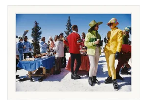 Slim Aarons, "Snowmass Gathering," April 1, 1968 Getty Images Gallery Framed Art Print