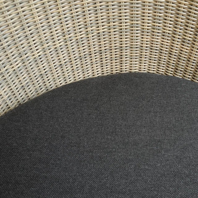 Metal Outdoor Faux Wicker Bubble Chair For Sale - Image 7 of 8