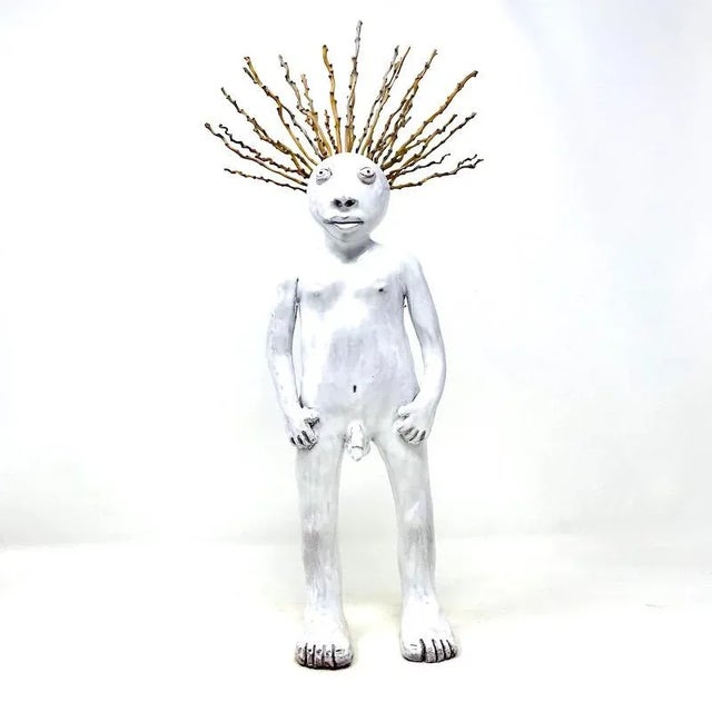 Large Man with Curly Head by FREAKLAB For Sale - Image 4 of 4