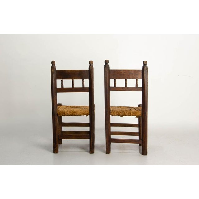 Spanish Decorative Side Chairs in Pine, 1800s, Set of 2 For Sale - Image 5 of 13