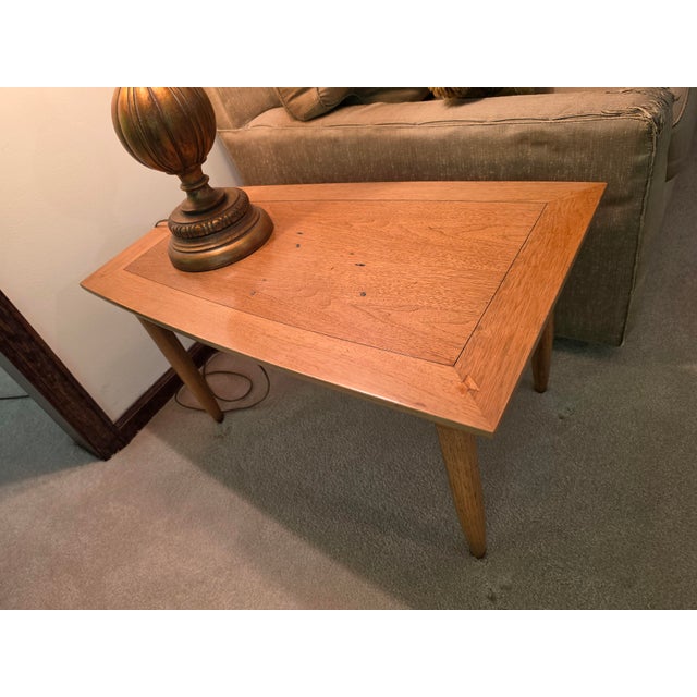 1960s Mid-Century Tomlinson "Sophisticate" Pecan & Butternut End Tables - 3 Pieces For Sale - Image 12 of 18