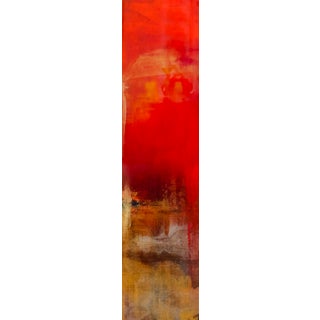 Summer 3 by Brian O'Neill | Acrylic with resin on panel Abstract landscape in warm colors. For Sale