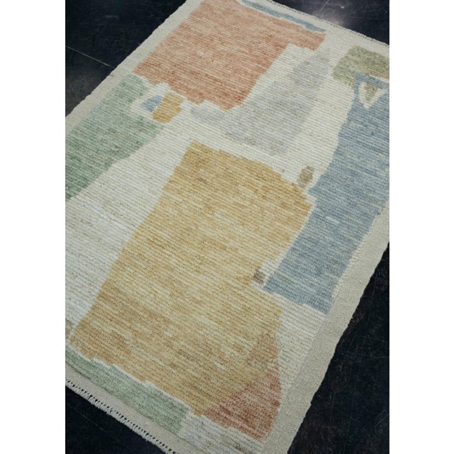 Modern Hand Knotted Modern Rug 3'5" x 4'10" #17442 For Sale - Image 3 of 8