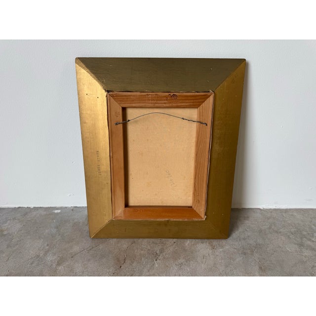 1970s Vintage Floral Still Life - Green & Pink Roses in Vase Oil on Canvas Painting by Bindi For Sale - Image 10 of 10