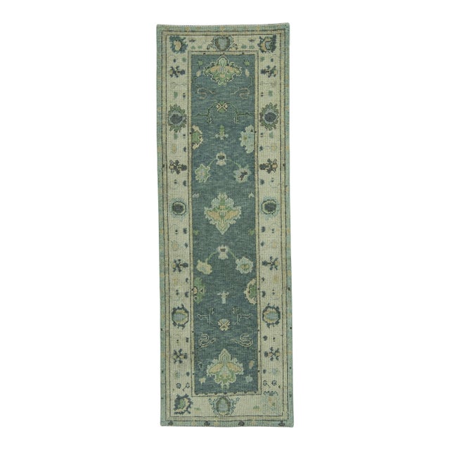 Turkish Oushak Rug 2'9" x 8'3" #19095 For Sale