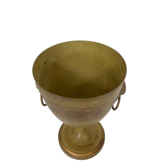 Mottahedeh Vintage Mottahedeh Design Made in France Cache Pot With Lions Head Knockers. For Sale - Image 4 of 6