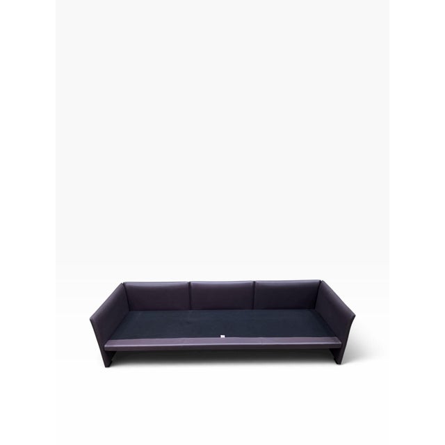 Animal Skin MCM 405 Duc Sofa by Mario Bellini for Cassina in Plum Leather For Sale - Image 7 of 12