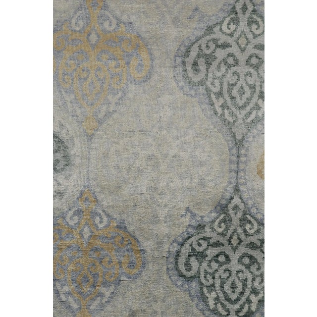 Textile Rug & Kilim’s Classic Style Rug With Gray, Beige and Gold Pattern For Sale - Image 7 of 9