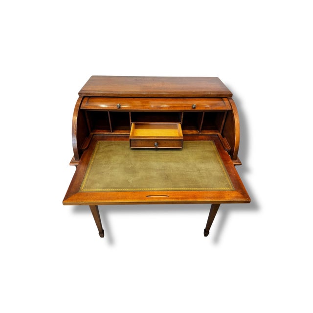 Vintage Hekman Rolltop Desk For Sale In Los Angeles - Image 6 of 7