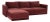 Willow Berry Red with Mauve Piping Modular 4-Piece Performance Velvet Sectional For Sale In Los Angeles - Image 6 of 6