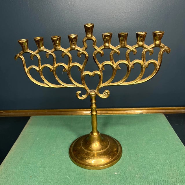 Vintage Brass Menorah Chairish