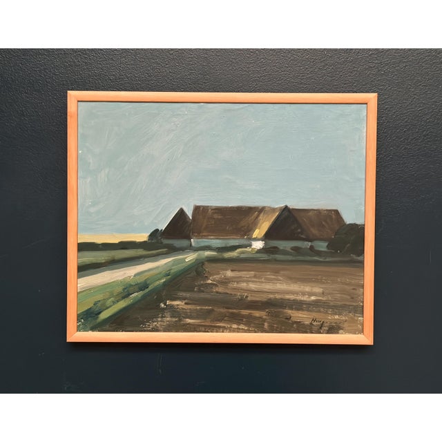 Bengt Hillgrund, Farmhouse, 1960s, Oil on Canvas, Framed For Sale - Image 17 of 17