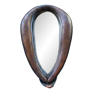 Antique Leather Horse Collar/ Oxen Yoke Mirror