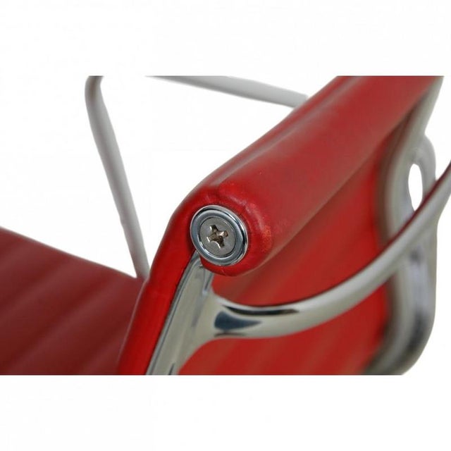 EA-117 Office Chair in Red Leather by Charles Eames, 2000s For Sale - Image 14 of 18