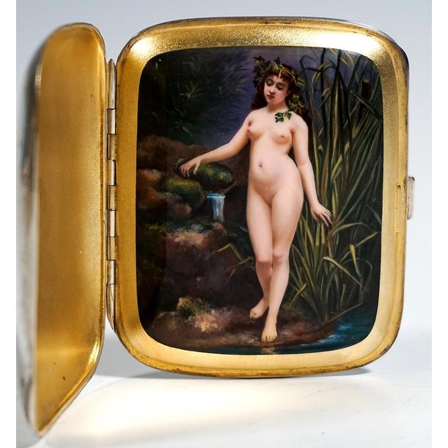 Art Nouveau Silver Cigarette Case, 1890s For Sale - Image 3 of 10