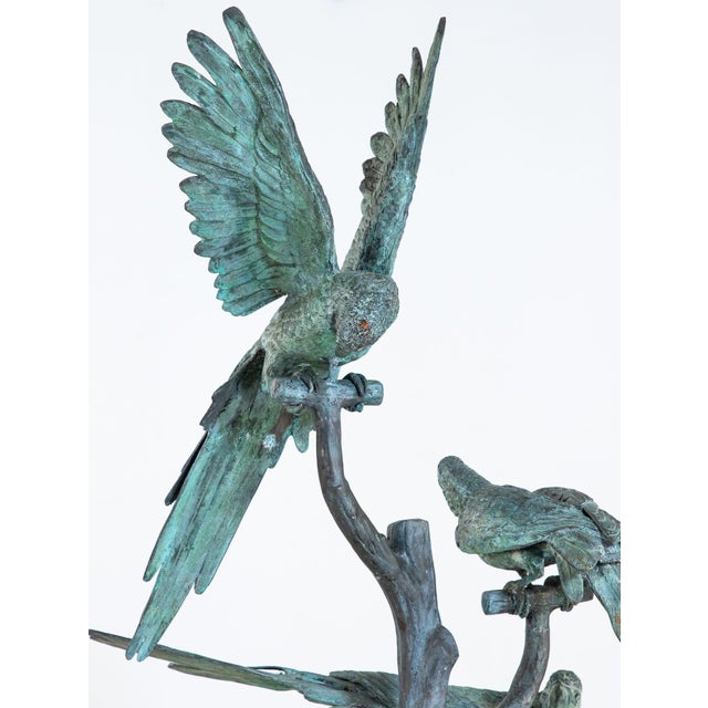 Bronze Sculpture of Three Parrots, Italy Mid 20th C. For Sale - Image 14 of 18