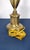 Complete Stiffel Brass Torchiere With Original Waffle Weave Diffuser, Original Drum Shade and Finial For Sale - Image 11 of 13