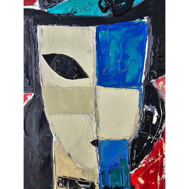 Paper 14.2" by 18.9" Original Oil Painting 'Portrait of a Woman', Unframed For Sale - Image 7 of 10