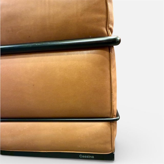 Mid-Century Modern 1980s Le Corbusier Jeanneret Perriand Cassina Lc3 Club Lounge Chair For Sale - Image 3 of 8