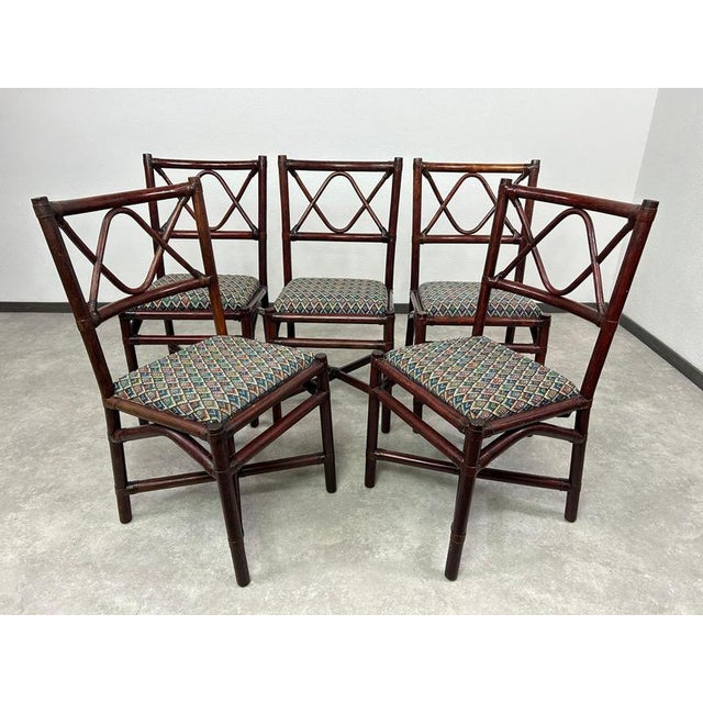 Mid-Century Modern Dining Table and Chairs attributed to Gervasoni, 1970s, Set of 6 For Sale - Image 3 of 18