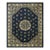 1890s Blue Oriental Floral Sprays Medallion Antique Chinese Peking Room Size Rug For Sale