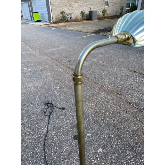 1980s Brass Clam Floor Lamp Chairish