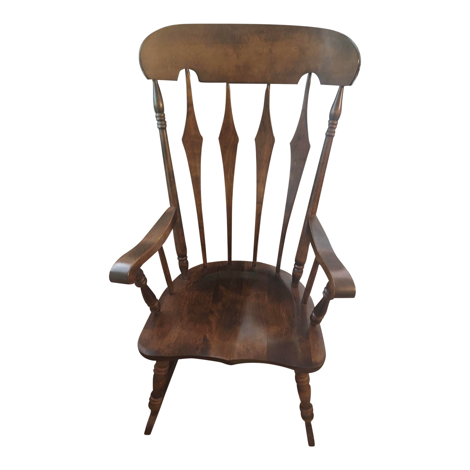 Late 20th Century Nichols & Stone Wooden Rocking Chair Chairish