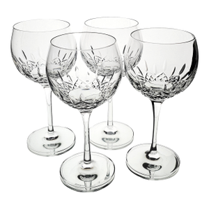 Late 20th Century Waterford Crystal Lismore Essence Balloon Wine Glasses - Set of 4