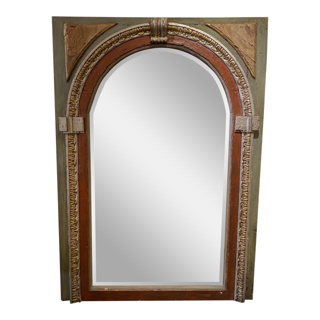 Antique Architectural Distressed Arched Leaning Mirror Chairish